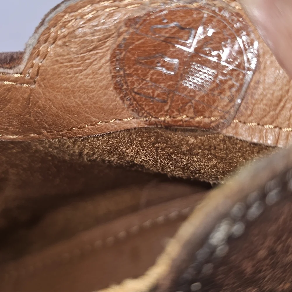 Pikolinos Leather Ankle Boots EU 36 / US 6 – Brown Two-Tone Western Boho Booties - Picture 9 of 11